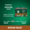 Starbucks K-Cup Coffee Pods, Medium Roast Coffee for Keurig Brewers, Holiday Blend, 100% Arabica, Limited Edition Holiday Coffee, 1 Box (10 Pods)(House blend)