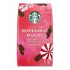 Starbucks Ground Coffee, Peppermint Mocha Naturally Flavored Coffee, 100% Arabica, Limited Edition Holiday Coffee, 1 Bag (11 Oz)(Peppermint mocha)