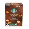 Starbucks K-Cup Coffee Pods, Hazelnut Cocoa Flavored Coffee for Keurig Brewers, 100% Arabica, Holiday, 1 Box (22 Pods)