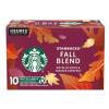 Starbucks K-Cup Coffee Pods, Medium Roast Coffee for Keurig Brewers, Holiday Blend, 100% Arabica, Limited Edition Holiday Coffee, 1 Box (10 Pods)(Fall Blend)
