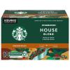 Starbucks K-Cup Coffee Pods, Medium Roast Coffee for Keurig Brewers, Holiday Blend, 100% Arabica, Limited Edition Holiday Coffee, 1 Box (10 Pods)(House blend)