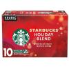 Starbucks K-Cup Coffee Pods, Medium Roast Coffee for Keurig Brewers, Holiday Blend, 100% Arabica, Limited Edition Holiday Coffee, 1 Box (10 Pods)(Unflavored)
