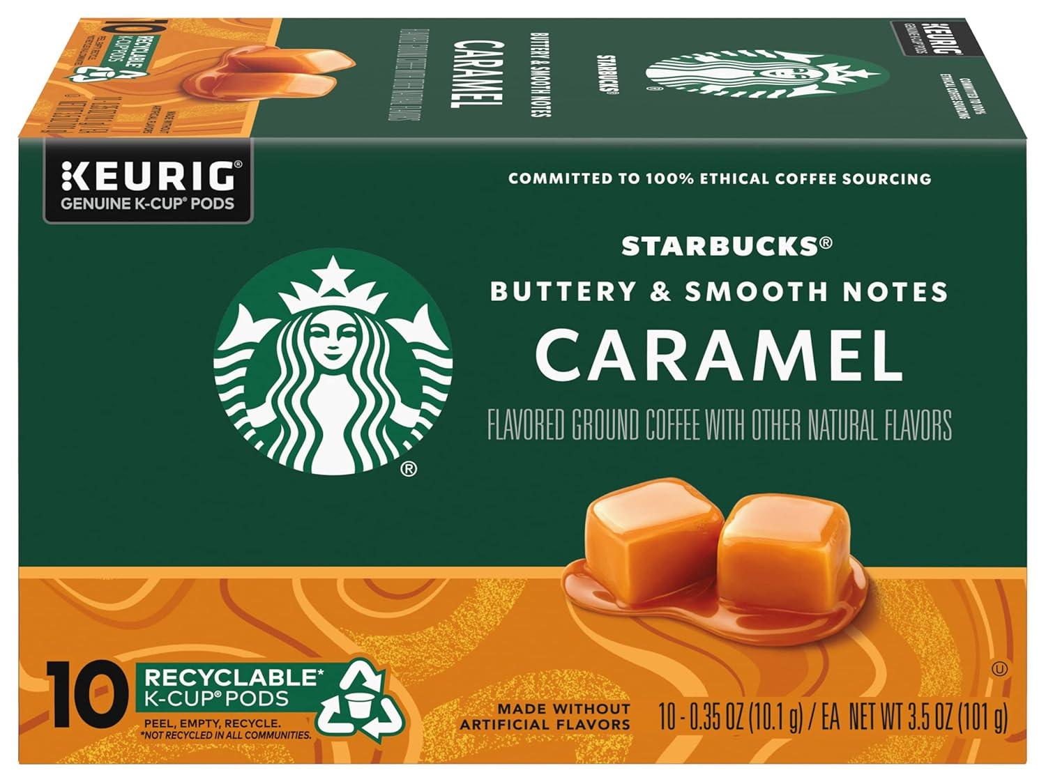 image:imageStarbucks KCup Coffee Pods Toasted Coconut Mocha Flavored Coffee for Keurig Coffee Makers 100 Arabica Limited Edition 1 Box 10 PodsCaramel
