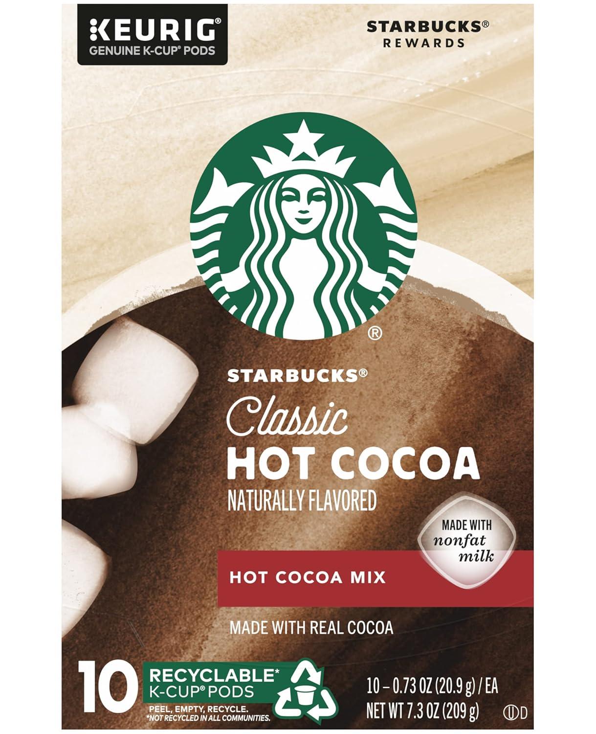 image:imageStarbucks KCup Coffee Pods Toasted Coconut Mocha Flavored Coffee for Keurig Coffee Makers 100 Arabica Limited Edition 1 Box 10 PodsClassic Hot Cocoa