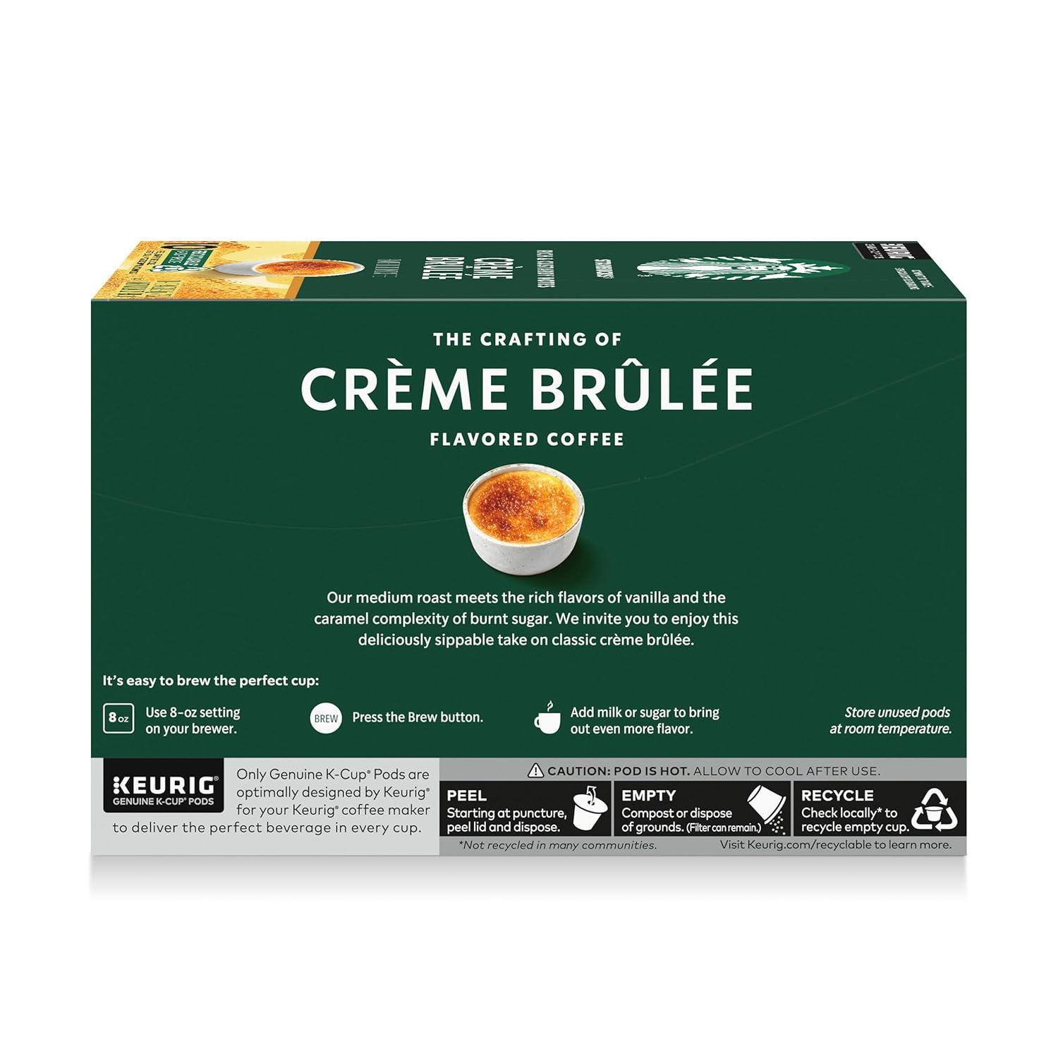 image:imageStarbucks KCup Coffee Pods Toasted Coconut Mocha Flavored Coffee for Keurig Coffee Makers 100 Arabica Limited Edition 1 Box 10 PodsCrme Brulee