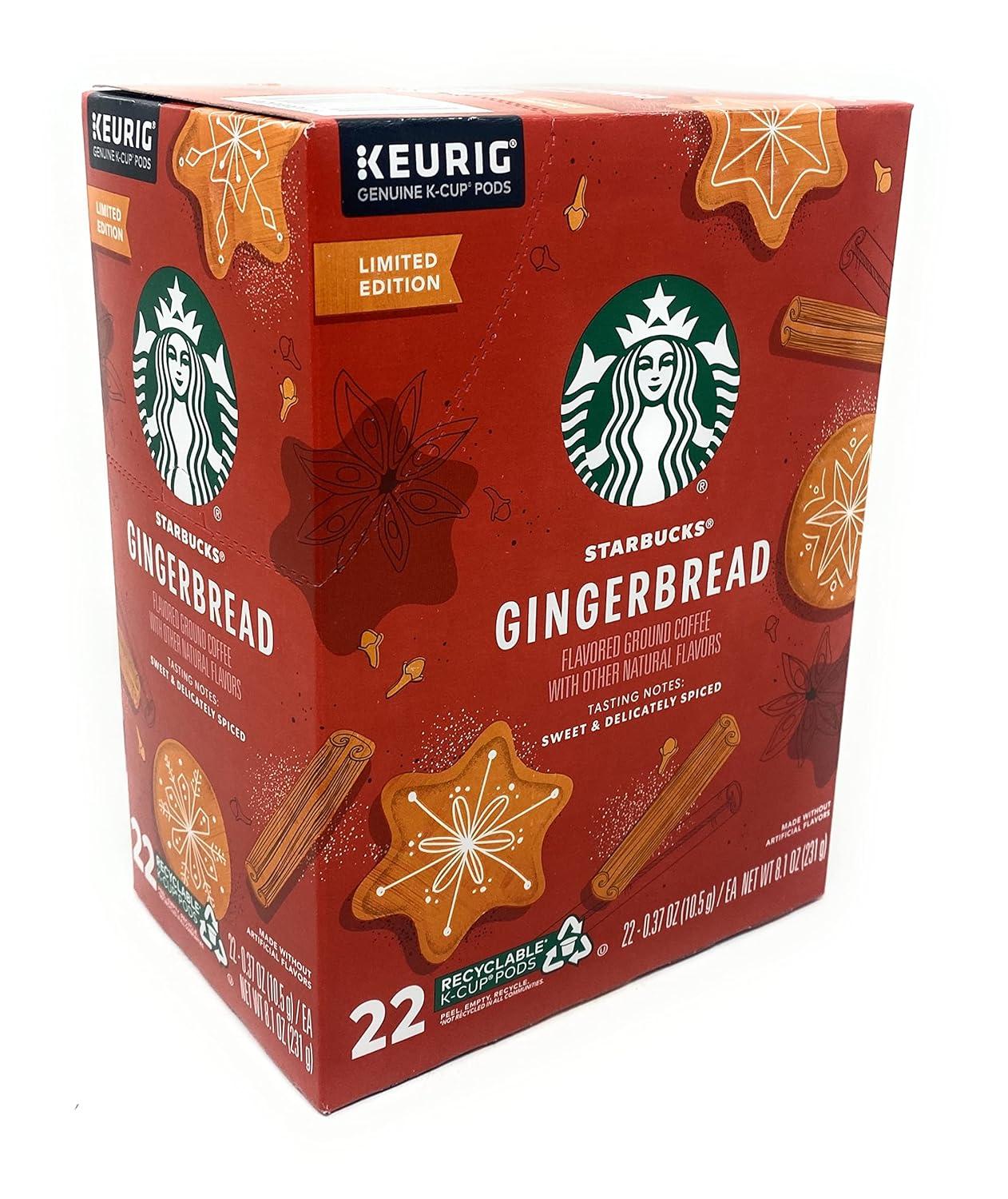 image:imageStarbucks KCup Coffee Pods Toasted Coconut Mocha Flavored Coffee for Keurig Coffee Makers 100 Arabica Limited Edition 1 Box 10 PodsGingerbread