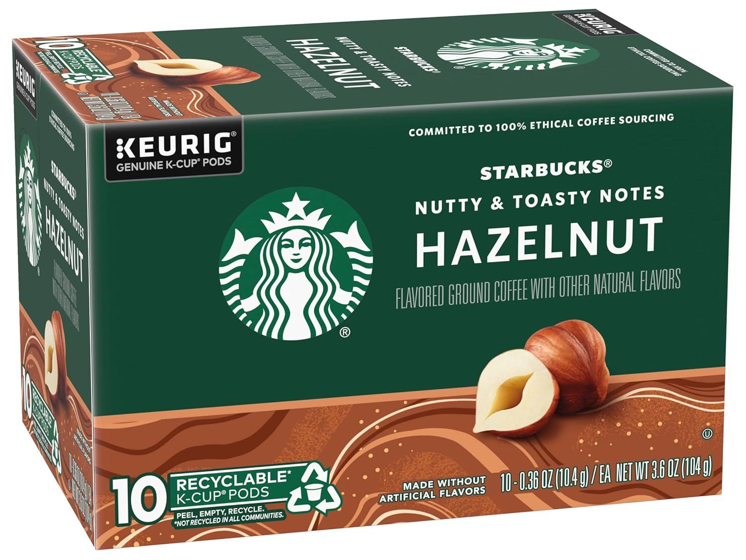 image:imageStarbucks KCup Coffee Pods Toasted Coconut Mocha Flavored Coffee for Keurig Coffee Makers 100 Arabica Limited Edition 1 Box 10 PodsHazelnut