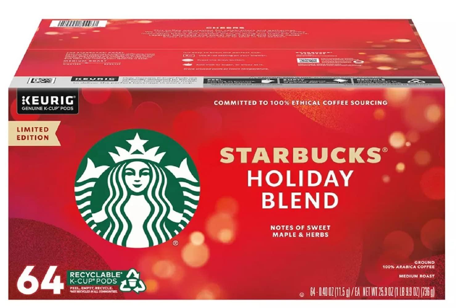 image:imageStarbucks KCup Coffee Pods Toasted Coconut Mocha Flavored Coffee for Keurig Coffee Makers 100 Arabica Limited Edition 1 Box 10 PodsHoliday Blend