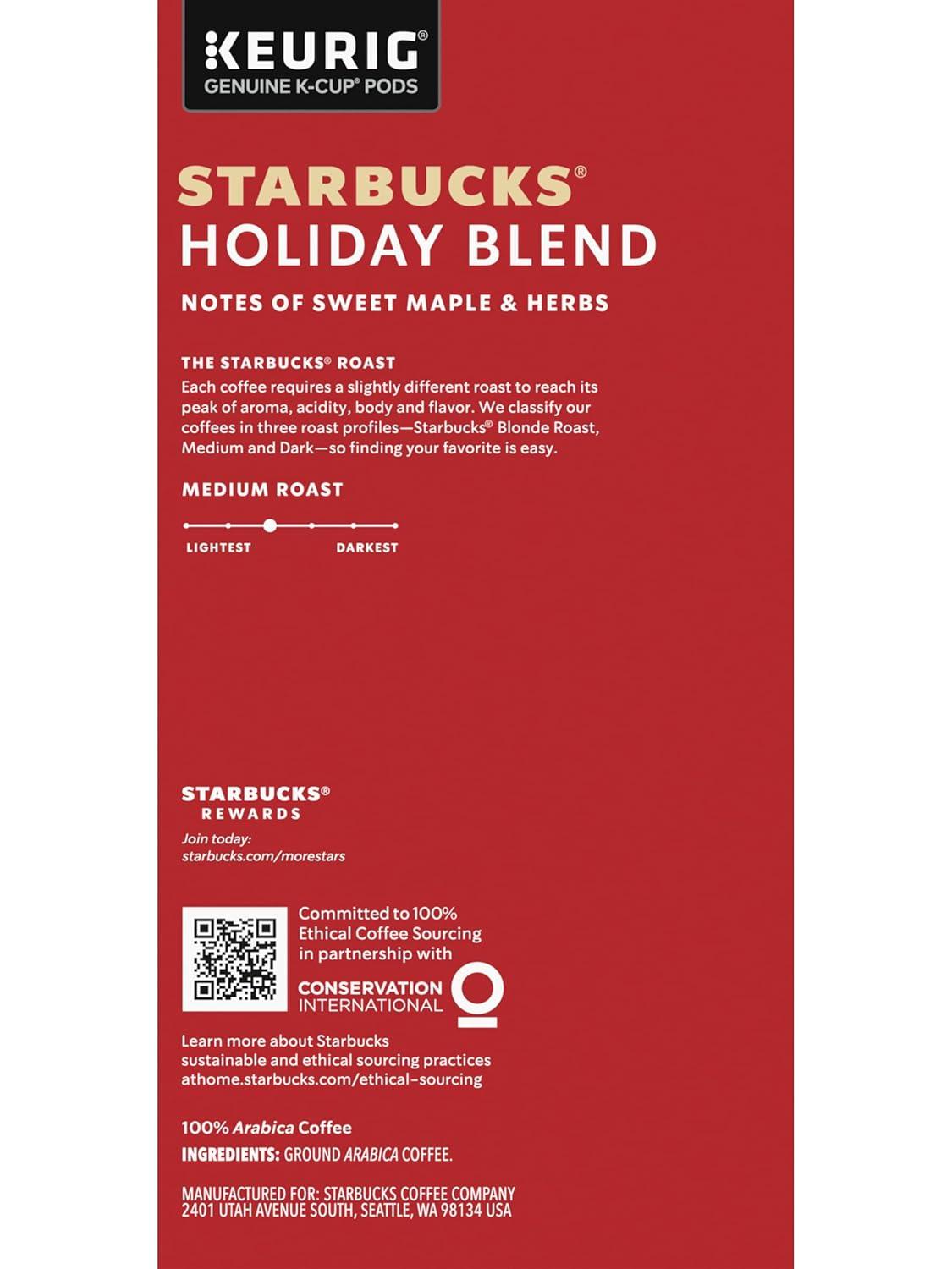 image:imageStarbucks KCup Coffee Pods Toasted Coconut Mocha Flavored Coffee for Keurig Coffee Makers 100 Arabica Limited Edition 1 Box 10 PodsHoliday Blend