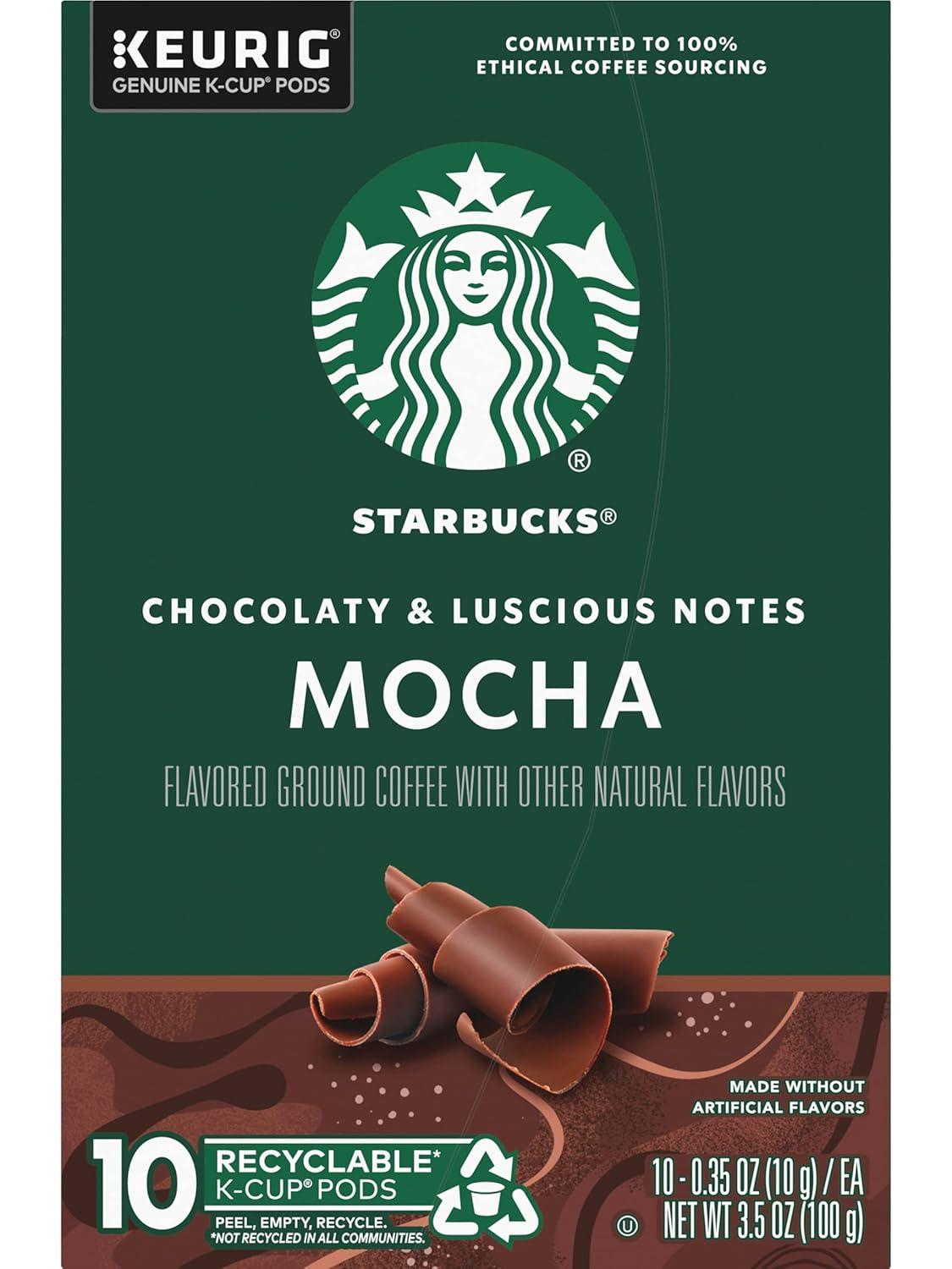 image:imageStarbucks KCup Coffee Pods Toasted Coconut Mocha Flavored Coffee for Keurig Coffee Makers 100 Arabica Limited Edition 1 Box 10 PodsMocha