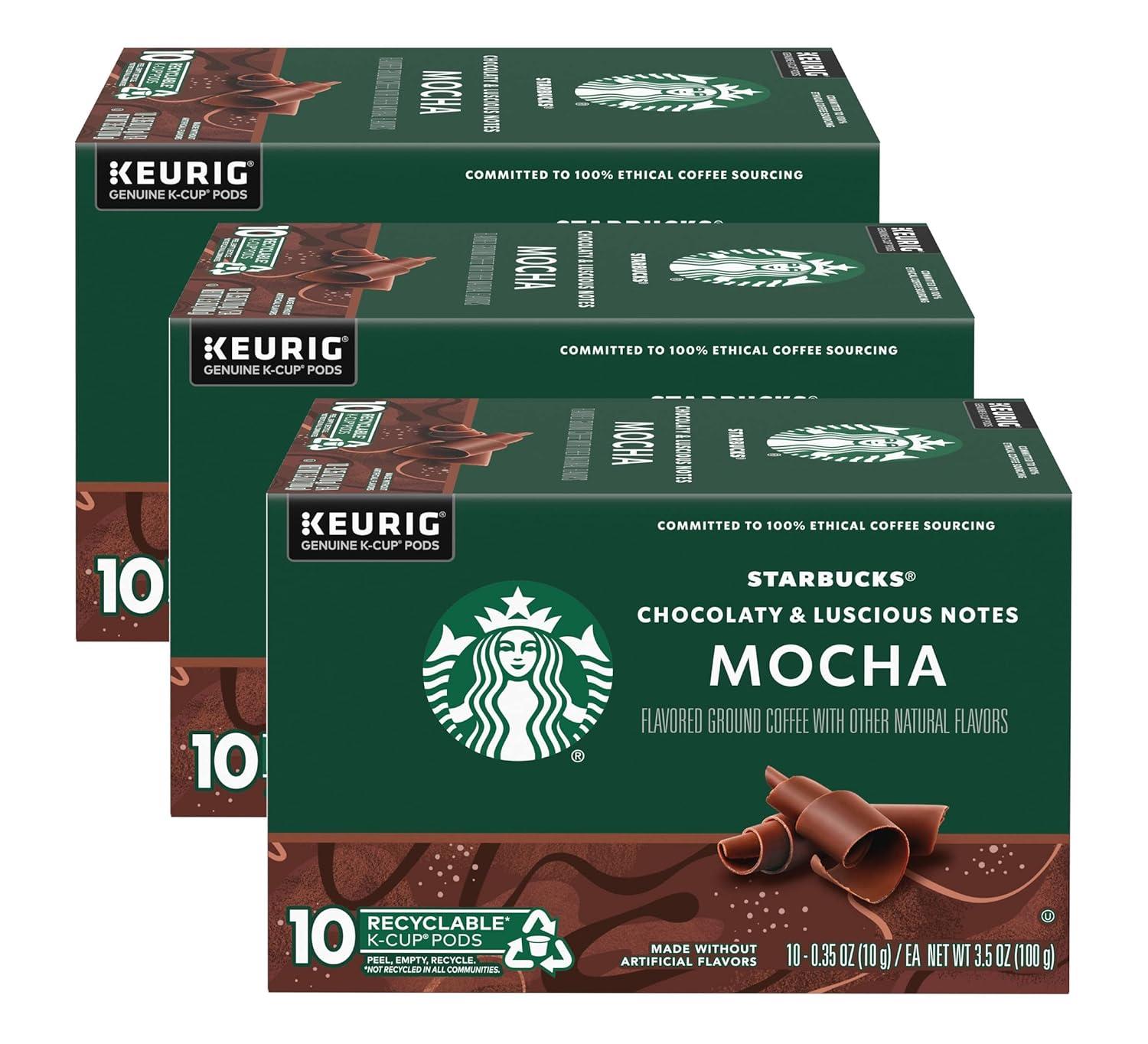 image:imageStarbucks KCup Coffee Pods Toasted Coconut Mocha Flavored Coffee for Keurig Coffee Makers 100 Arabica Limited Edition 1 Box 10 PodsMocha