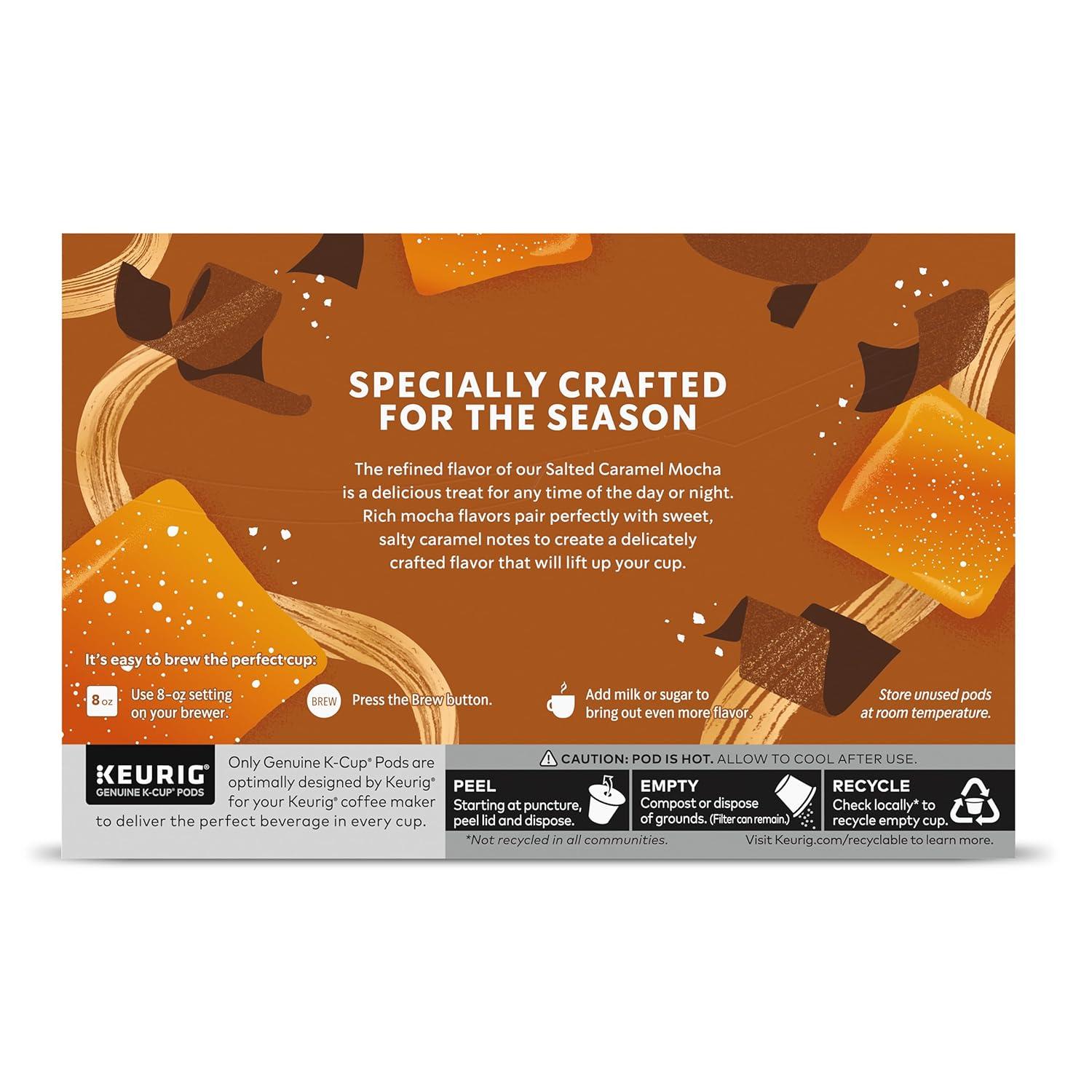 image:imageStarbucks KCup Coffee Pods Toasted Coconut Mocha Flavored Coffee for Keurig Coffee Makers 100 Arabica Limited Edition 1 Box 10 PodsSalted Caramel Mocha