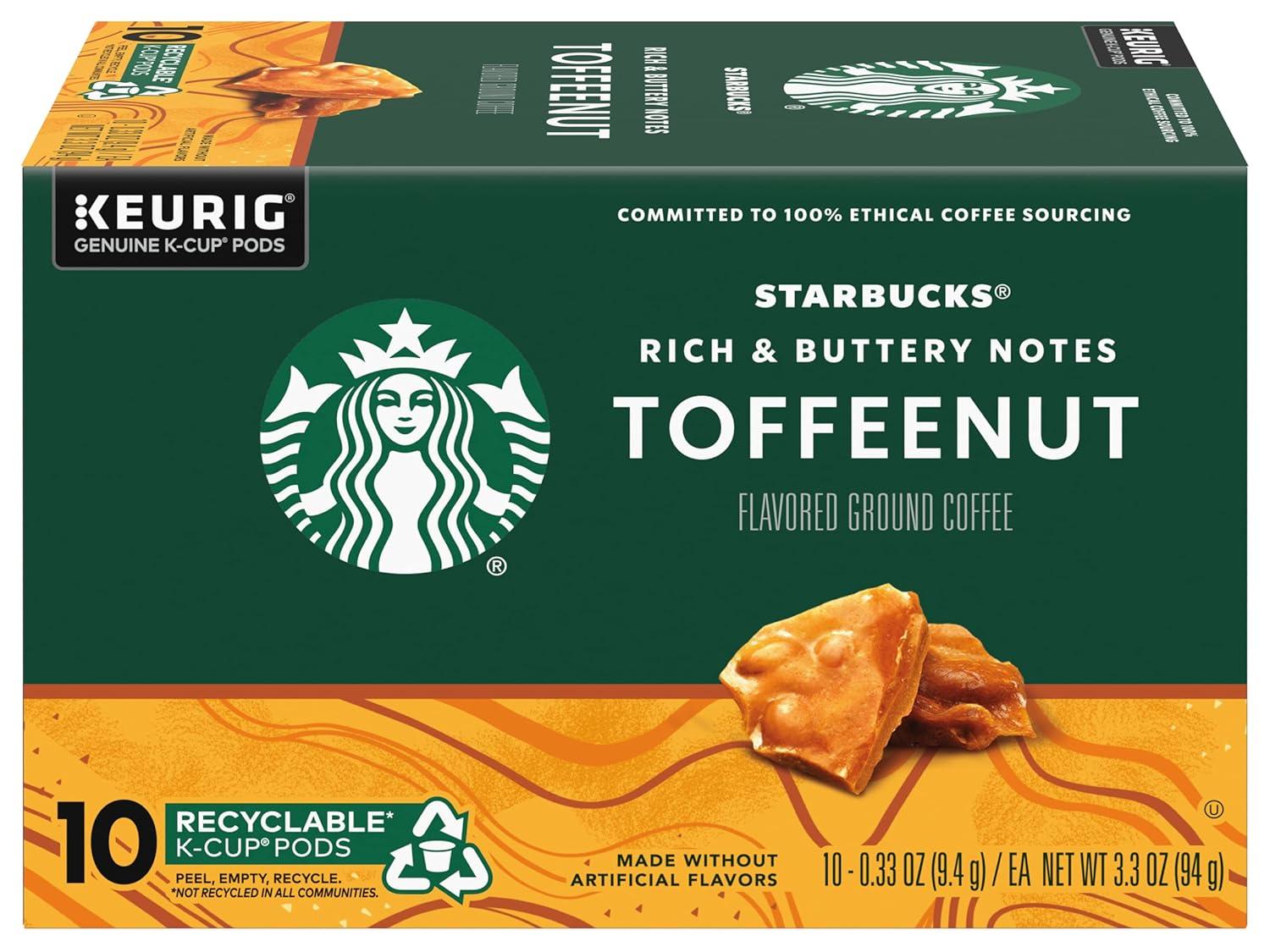 image:imageStarbucks KCup Coffee Pods Toasted Coconut Mocha Flavored Coffee for Keurig Coffee Makers 100 Arabica Limited Edition 1 Box 10 PodsToffeenut