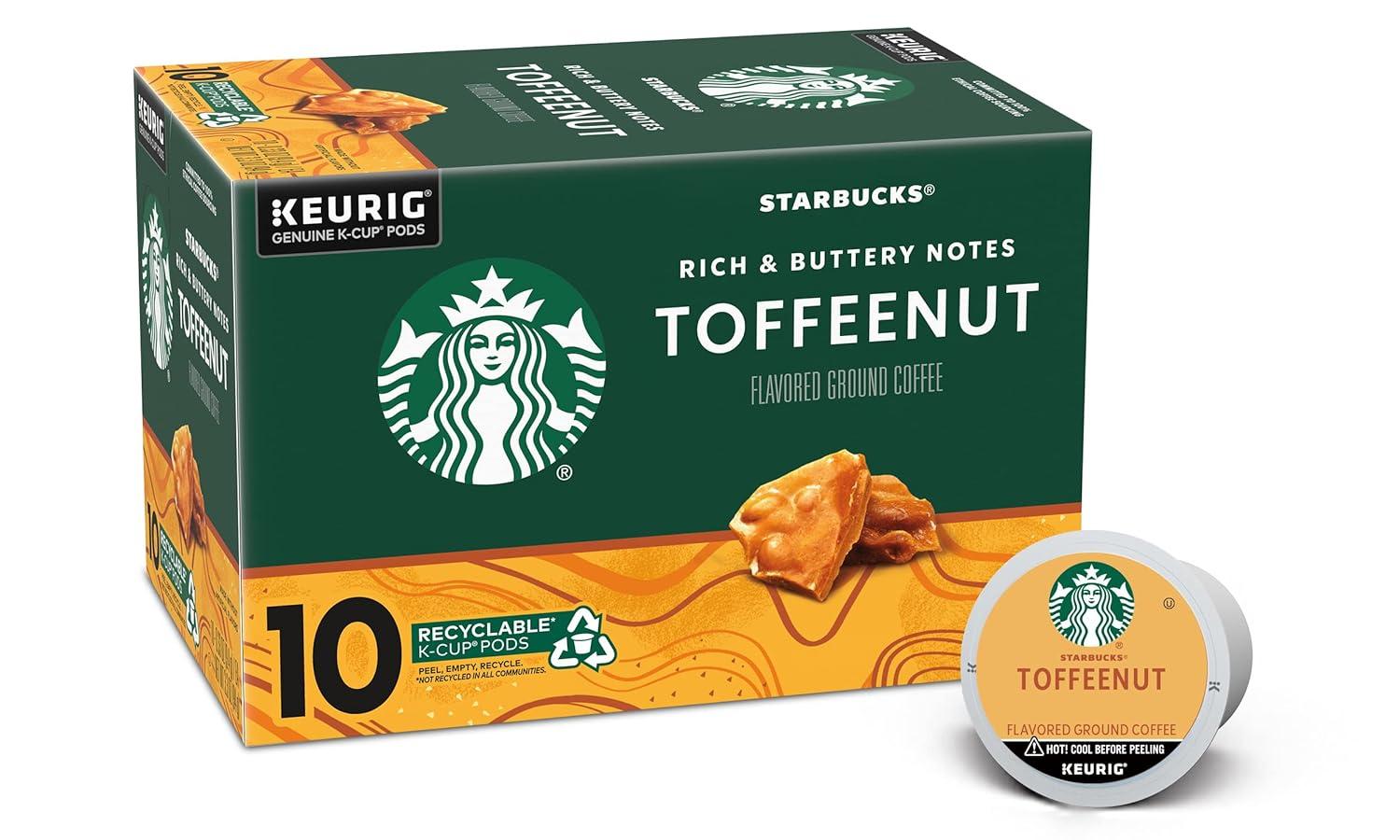 image:imageStarbucks KCup Coffee Pods Toasted Coconut Mocha Flavored Coffee for Keurig Coffee Makers 100 Arabica Limited Edition 1 Box 10 PodsToffeenut