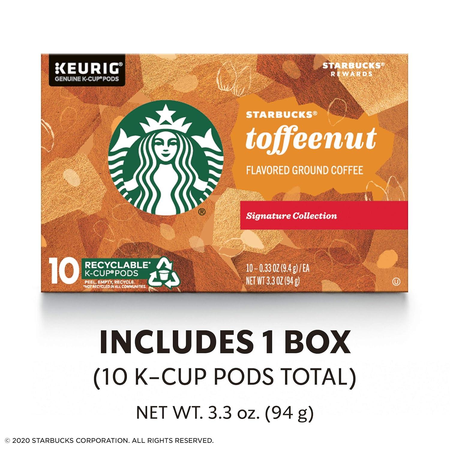 image:imageStarbucks KCup Coffee Pods Toasted Coconut Mocha Flavored Coffee for Keurig Coffee Makers 100 Arabica Limited Edition 1 Box 10 PodsToffeenut