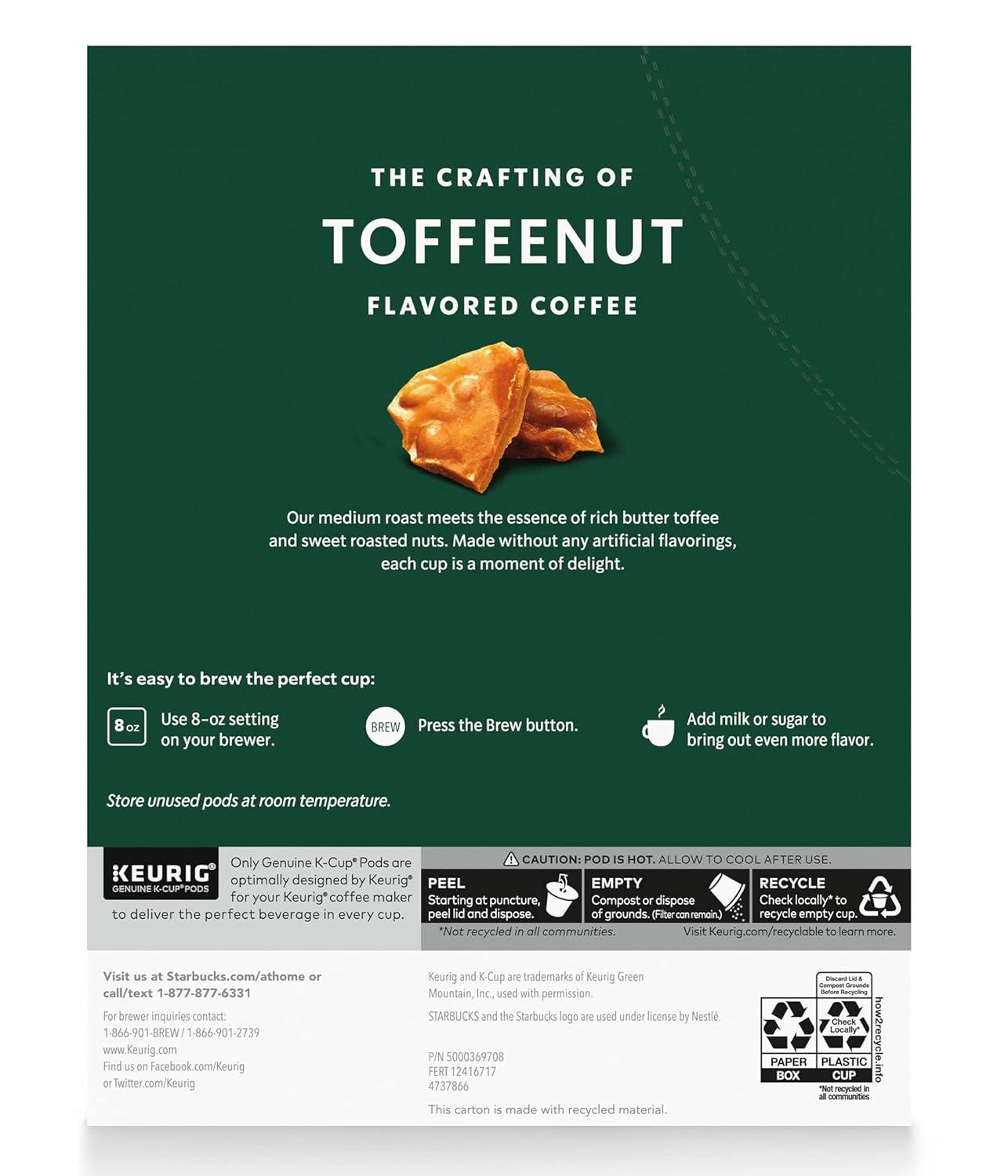 image:imageStarbucks KCup Coffee Pods Toasted Coconut Mocha Flavored Coffee for Keurig Coffee Makers 100 Arabica Limited Edition 1 Box 10 PodsToffeenut