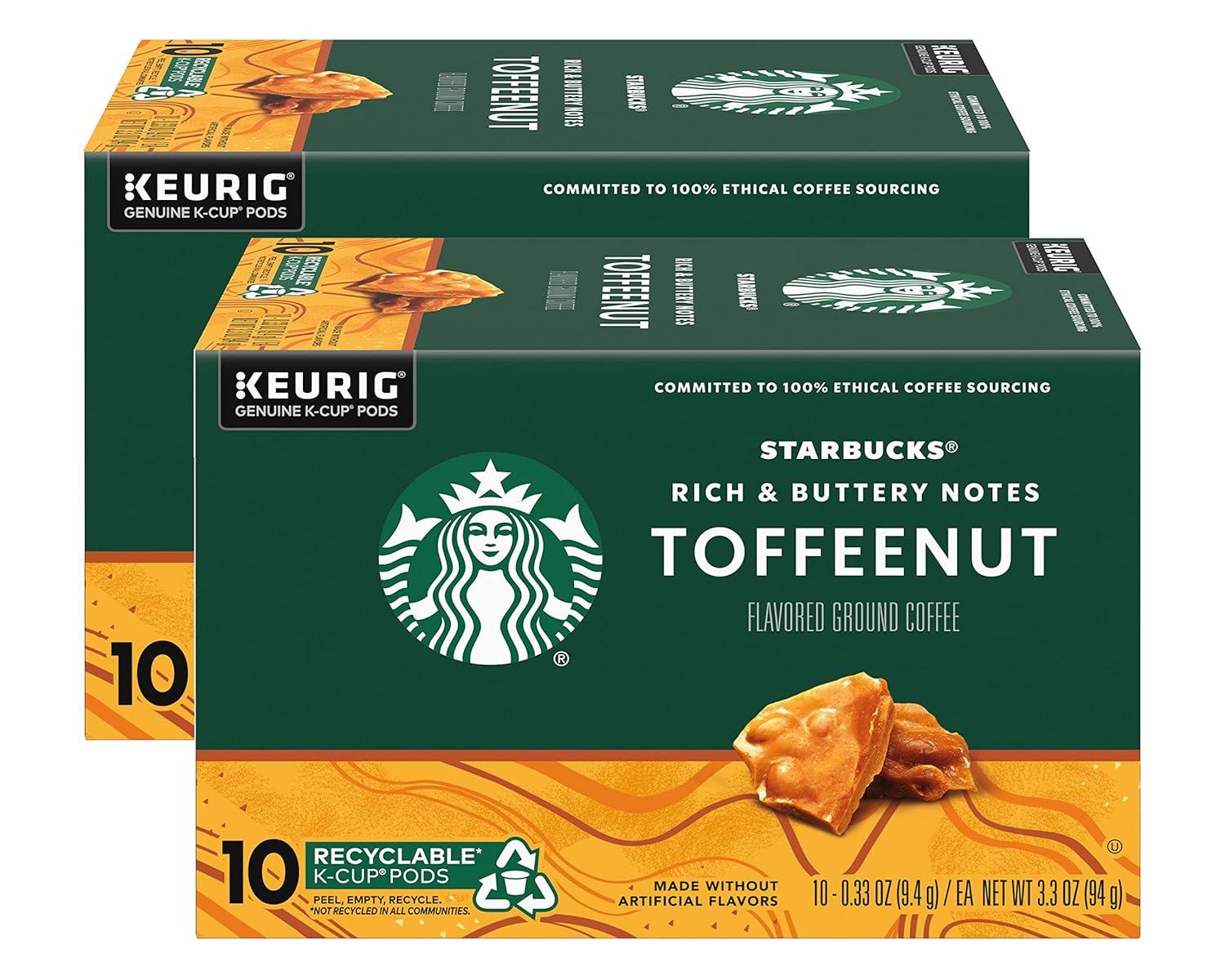 image:imageStarbucks KCup Coffee Pods Toasted Coconut Mocha Flavored Coffee for Keurig Coffee Makers 100 Arabica Limited Edition 1 Box 10 PodsToffeenut