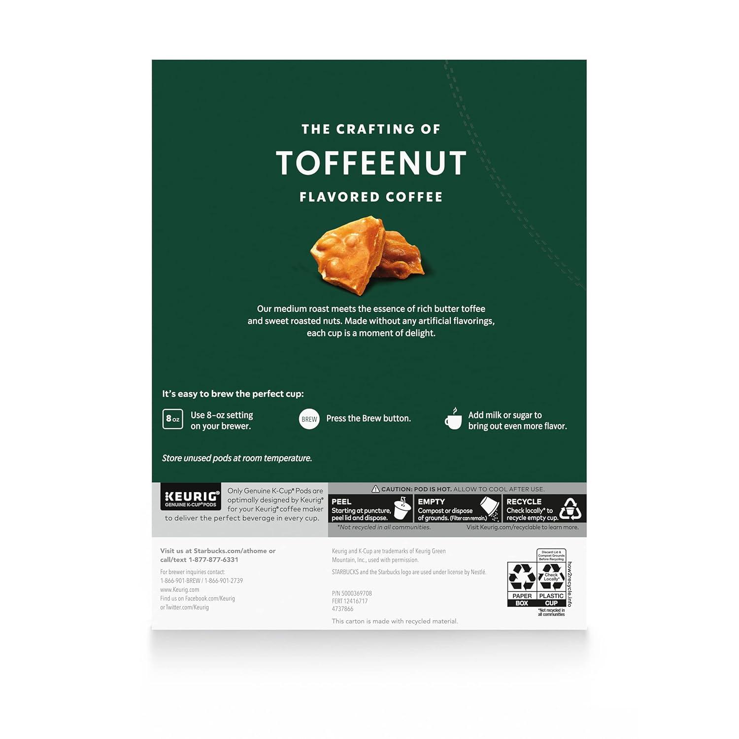 image:imageStarbucks KCup Coffee Pods Toasted Coconut Mocha Flavored Coffee for Keurig Coffee Makers 100 Arabica Limited Edition 1 Box 10 PodsToffeenut