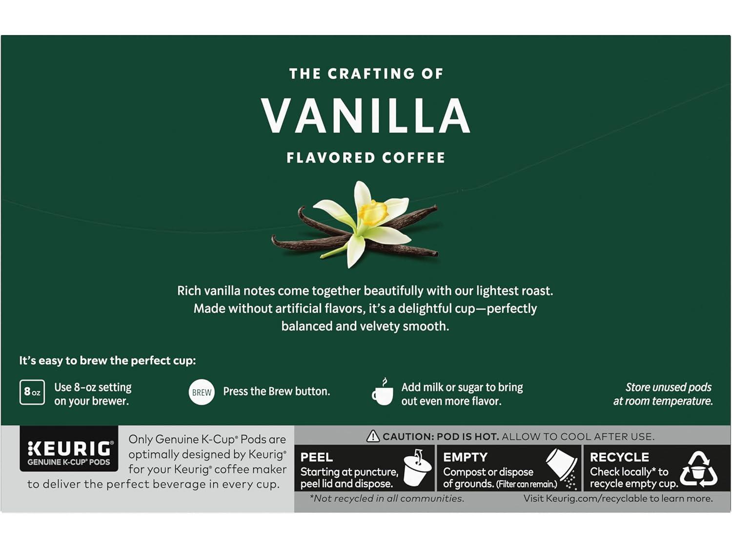 image:imageStarbucks KCup Coffee Pods Toasted Coconut Mocha Flavored Coffee for Keurig Coffee Makers 100 Arabica Limited Edition 1 Box 10 PodsVanilla