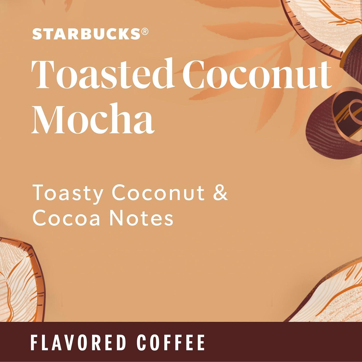 image:imageStarbucks KCup Coffee Pods Toasted Coconut Mocha Flavored for Keurig Coffee Makers 100 Arabica Limited Edition 1 Box 22 Pods
