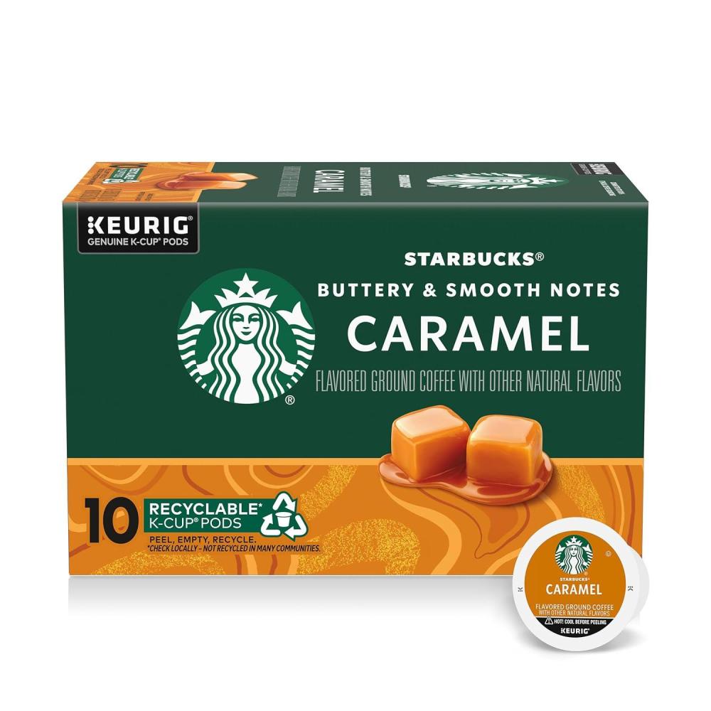 image:imageStarbucks KCup Coffee Pods Toasted Coconut Mocha Flavored Coffee for Keurig Coffee Makers 100 Arabica Limited Edition 1 Box 10 PodsCaramel