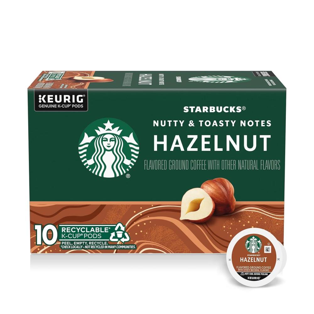 image:imageStarbucks KCup Coffee Pods Toasted Coconut Mocha Flavored Coffee for Keurig Coffee Makers 100 Arabica Limited Edition 1 Box 10 PodsHazelnut