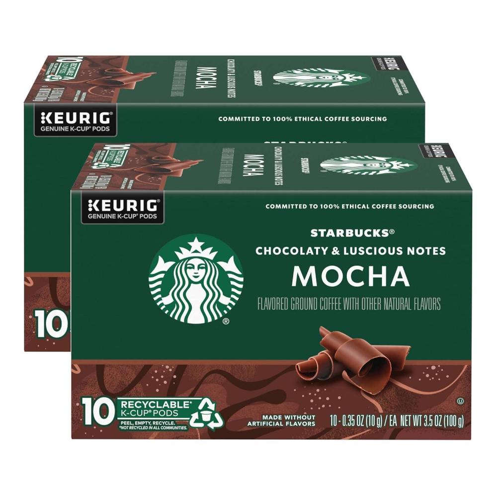 image:imageStarbucks KCup Coffee Pods Toasted Coconut Mocha Flavored Coffee for Keurig Coffee Makers 100 Arabica Limited Edition 1 Box 10 PodsMocha