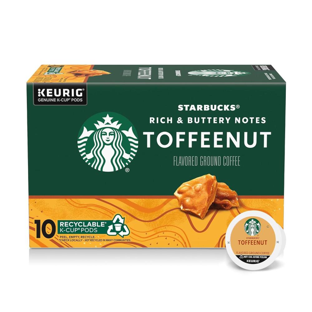 image:imageStarbucks KCup Coffee Pods Toasted Coconut Mocha Flavored Coffee for Keurig Coffee Makers 100 Arabica Limited Edition 1 Box 10 PodsToffeenut