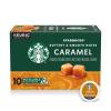 Starbucks K-Cup Coffee Pods, Toasted Coconut Mocha Flavored Coffee for Keurig Coffee Makers, 100% Arabica, Limited Edition, 1 Box (10 Pods)(Caramel)