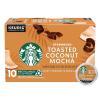 Starbucks K-Cup Coffee Pods, Toasted Coconut Mocha Flavored Coffee for Keurig Coffee Makers, 100% Arabica, Limited Edition, 1 Box (10 Pods)(Coconut Chocolate)