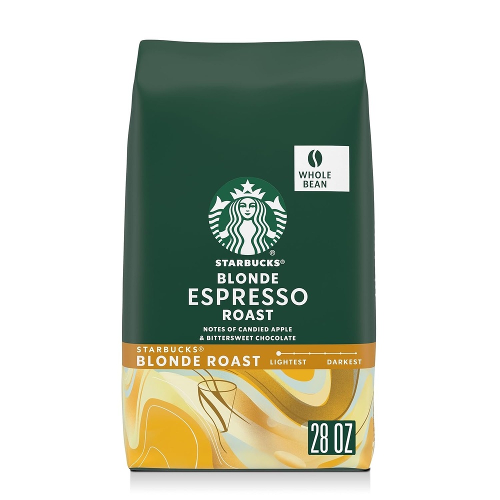 image:imageStarbucks Whole Coffee Beans Starbucks Blonde Espresso Roast Hot or Iced Coffee 28 oz